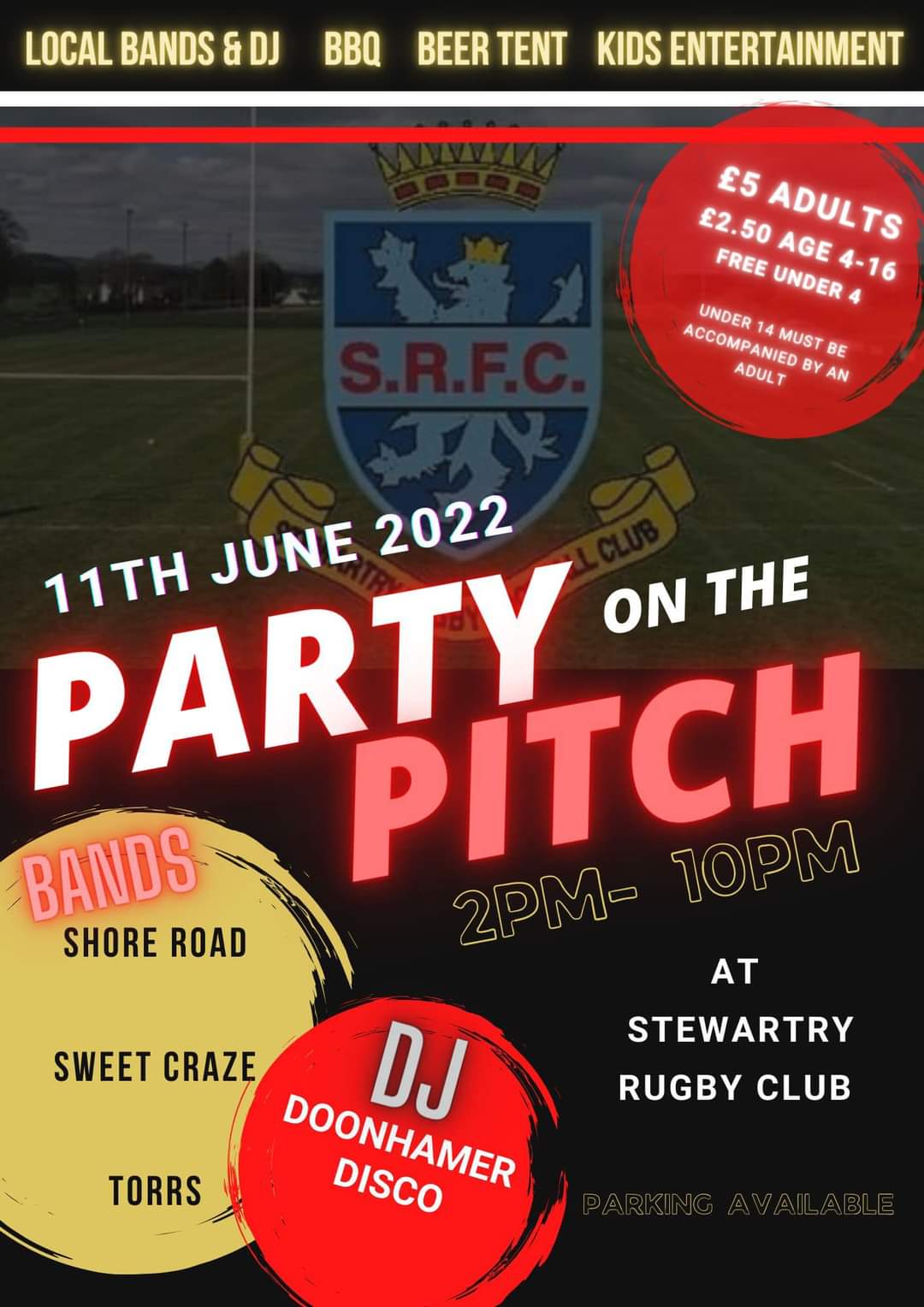 Party on the Pitch Stewartry Rugby Club